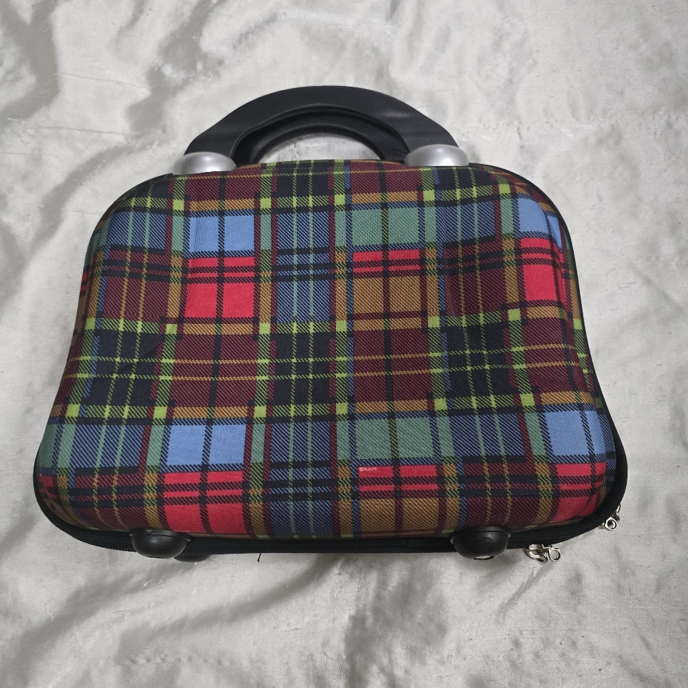 Sydney To Go By Sydney Love Hard Case Plaid Cosmetic Travel Zip Makeup Bag